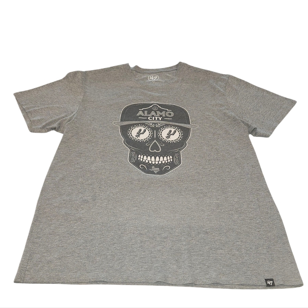 47 Brand SPURS Gray Graphic T-Shirt Size Large Good Condition